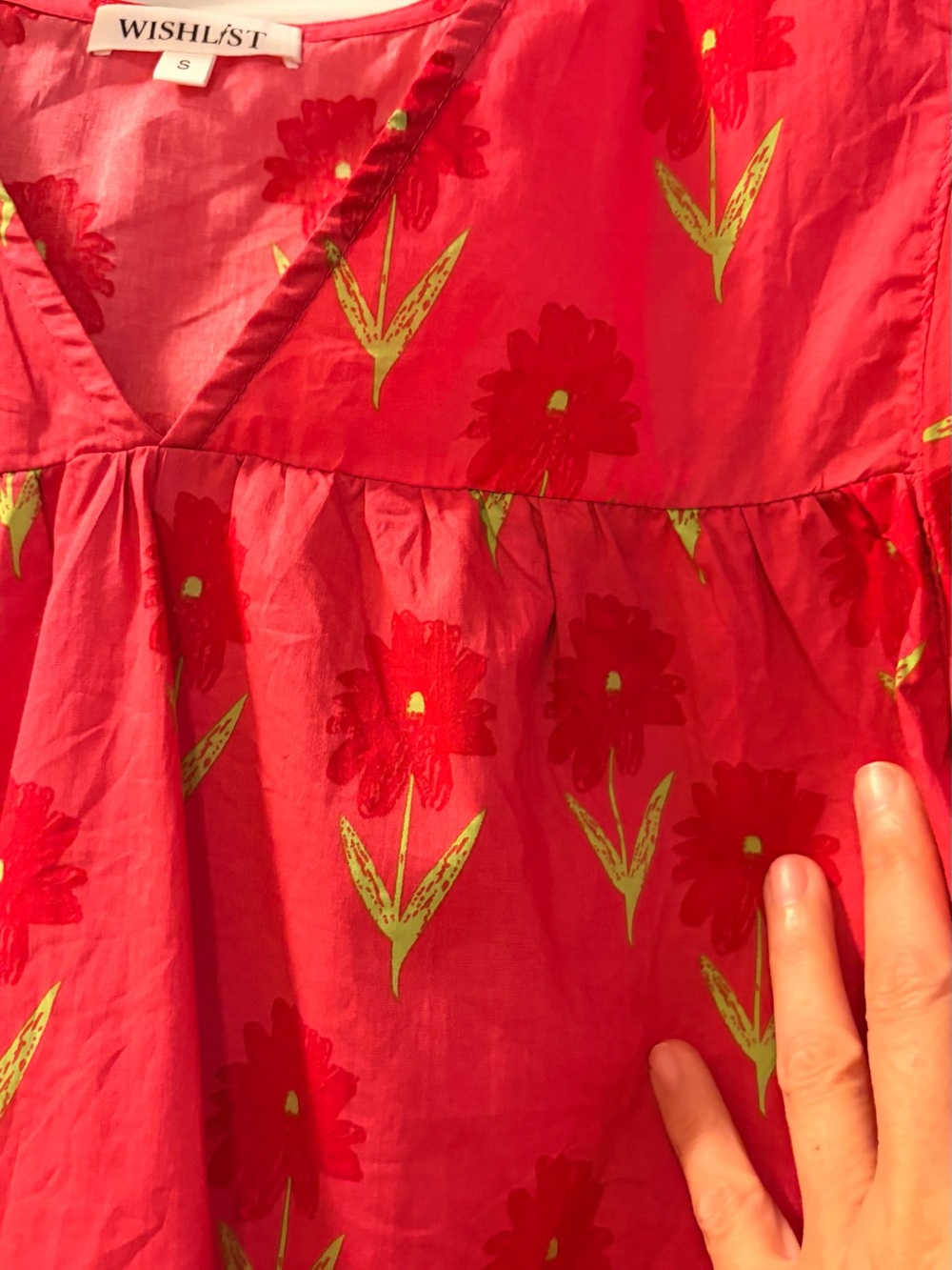 Wishlist Coral Ric Rac Ruffle Sleeve Blouse - Picture 5 of 7